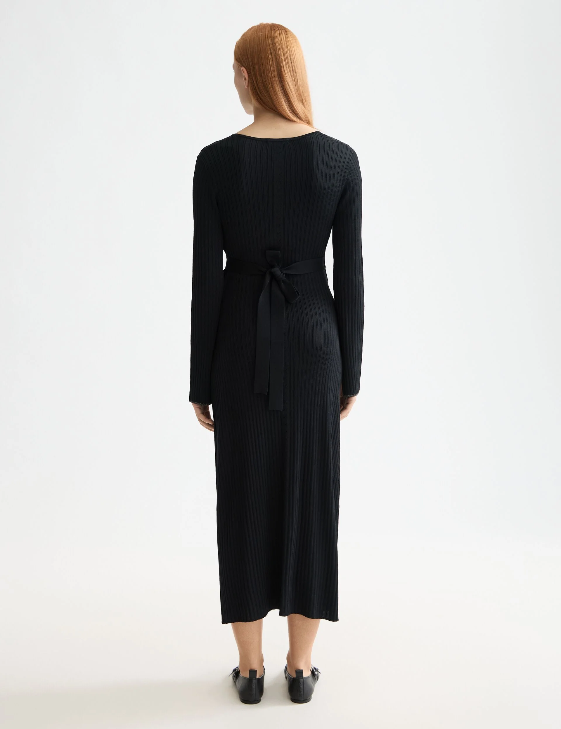 Rib knitted wrap dress - Image 2