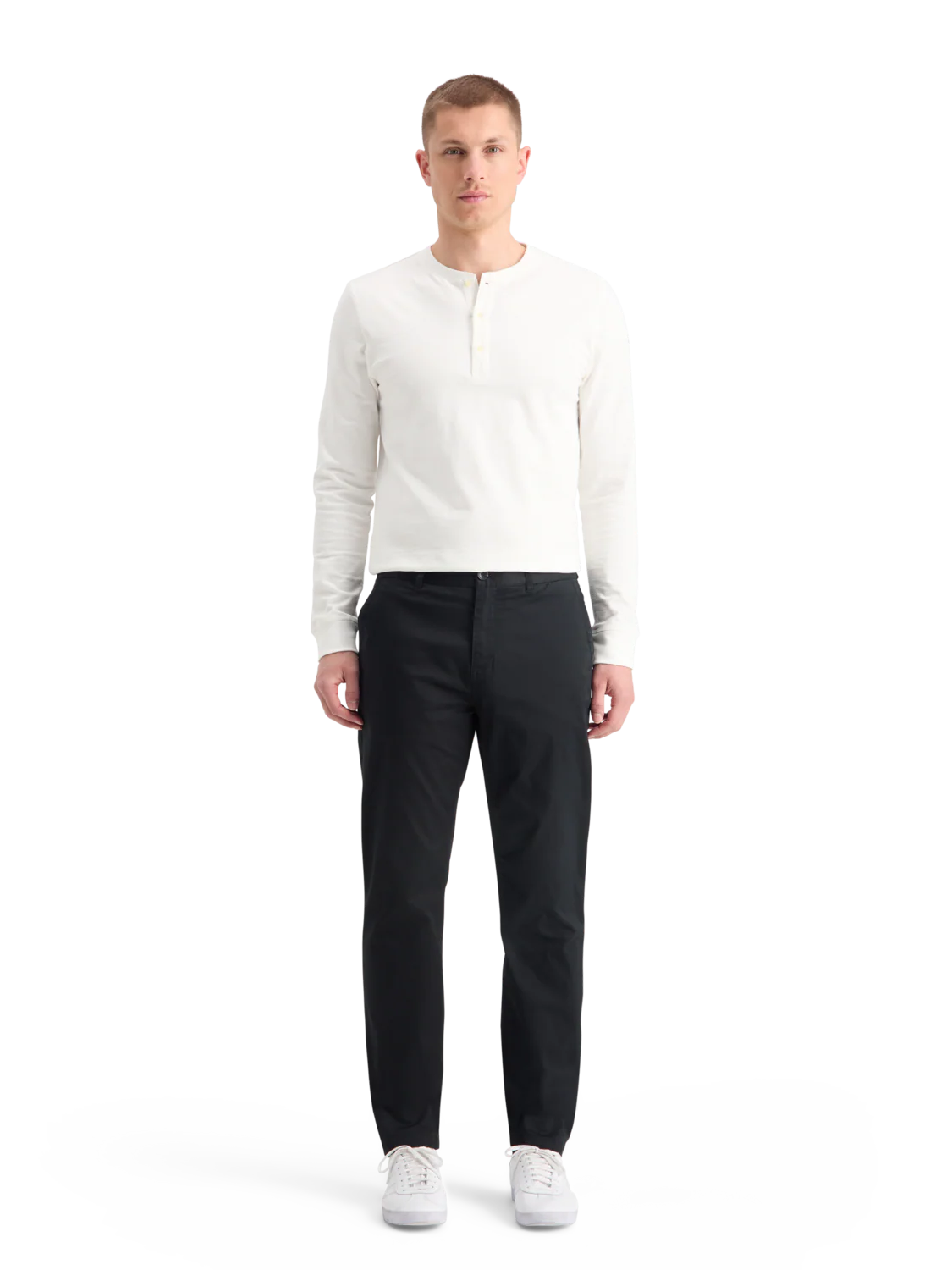Slub Henley Regular Fit Long Sleeve T-Shirt