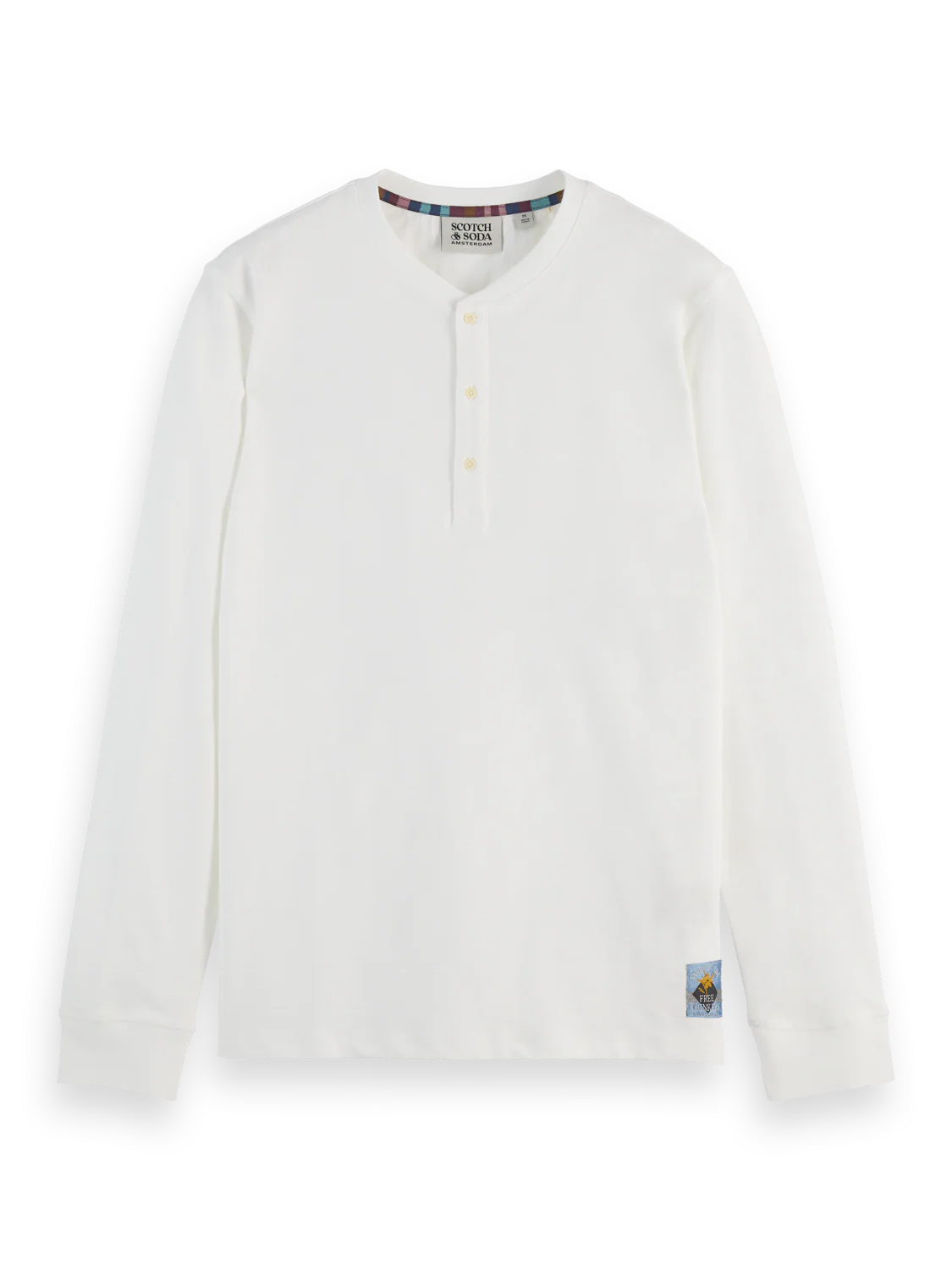 Slub Henley Regular Fit Long Sleeve T-Shirt - Image 2