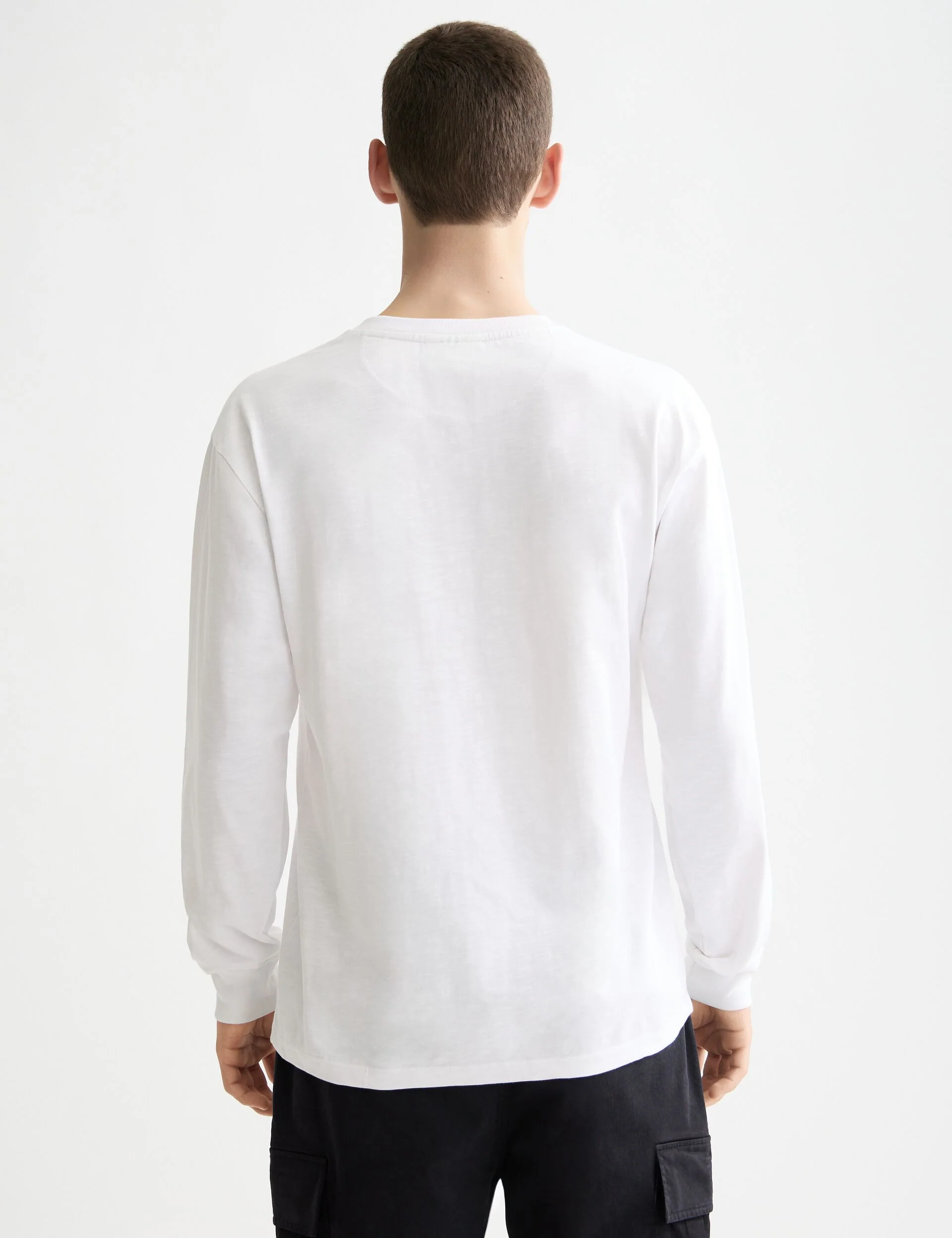 Slub Henley Long Sleeve T-shirt - Image 3