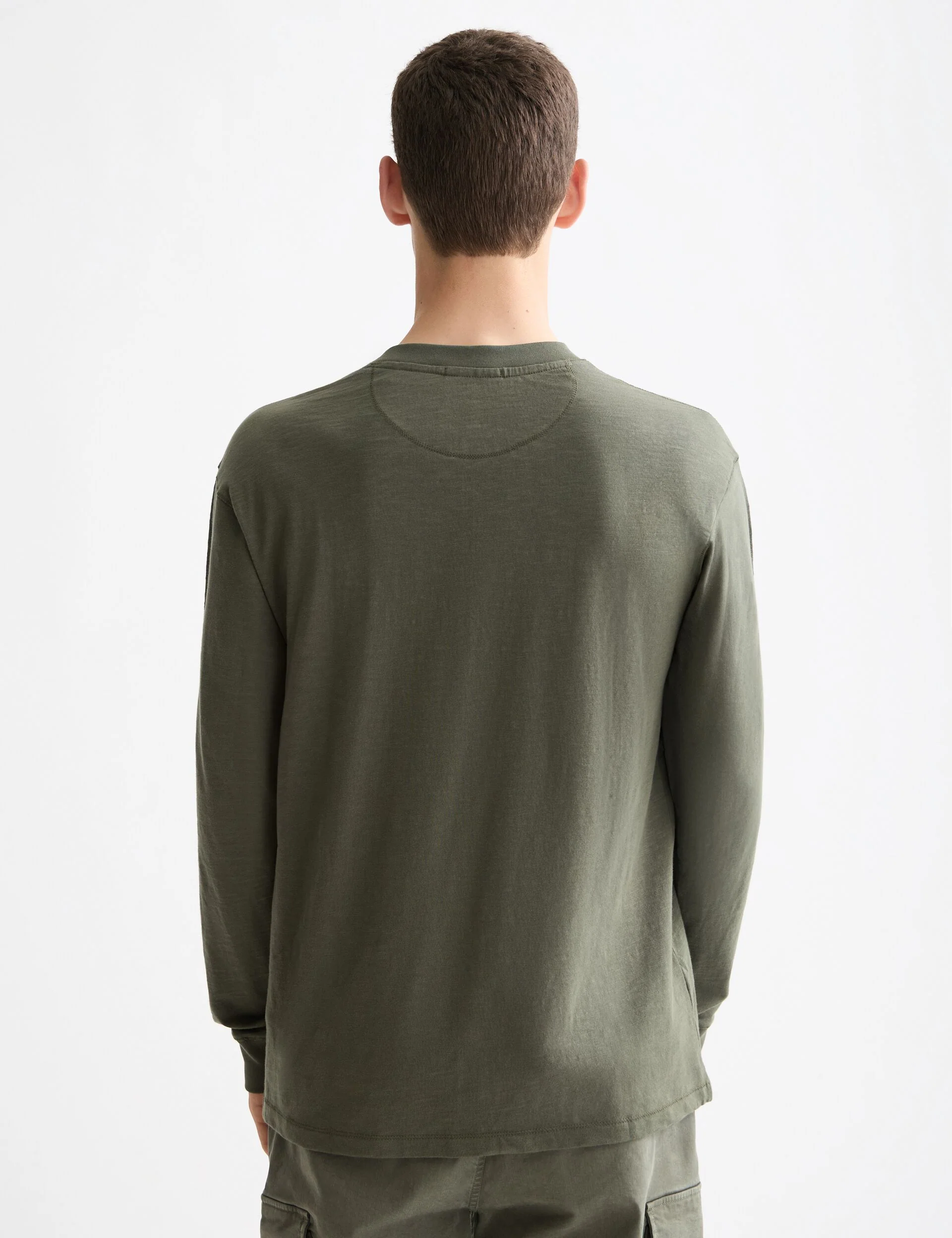 Long Sleeve Slub Henley T-Shirt - Image 3
