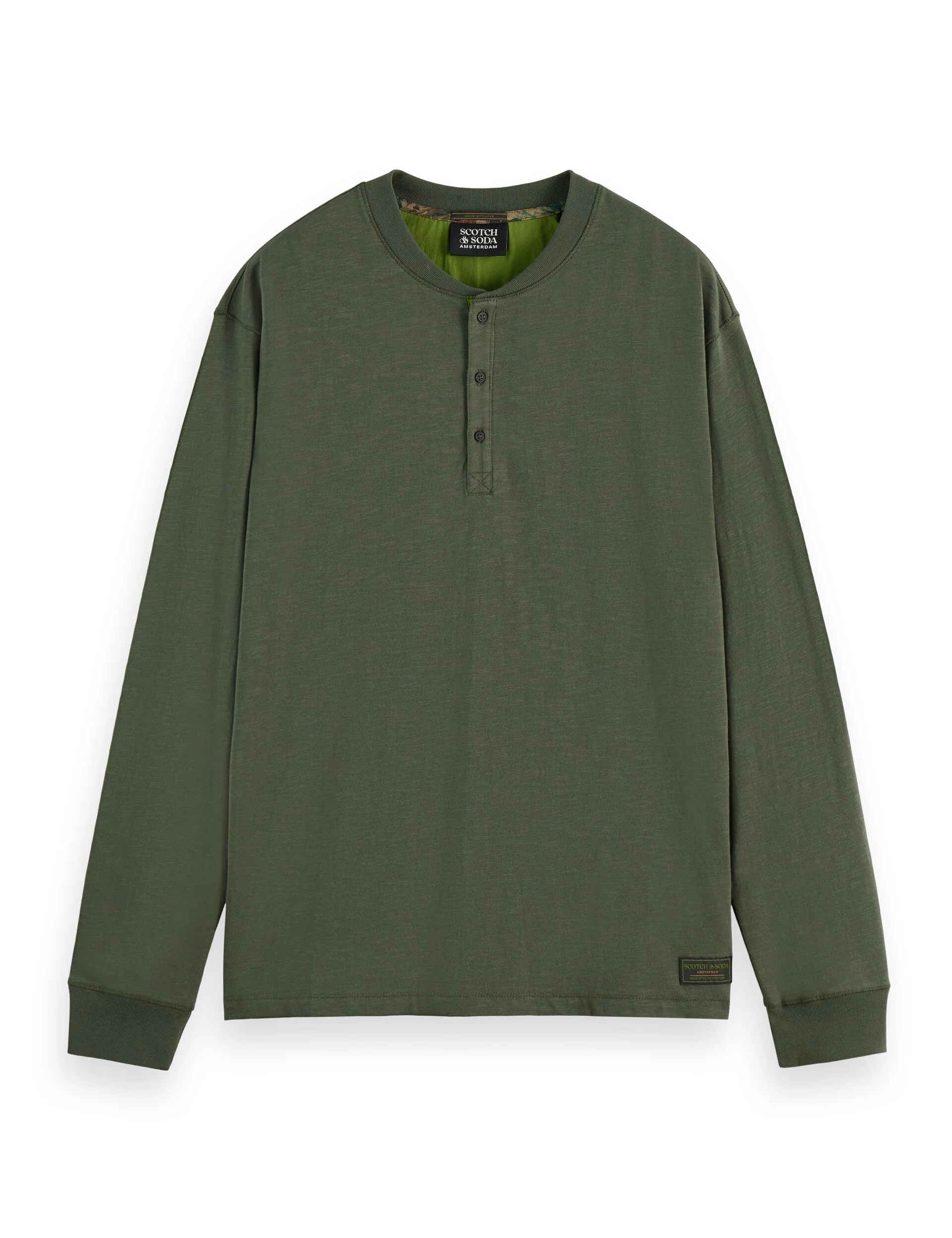 Long Sleeve Slub Henley T-Shirt - Image 5