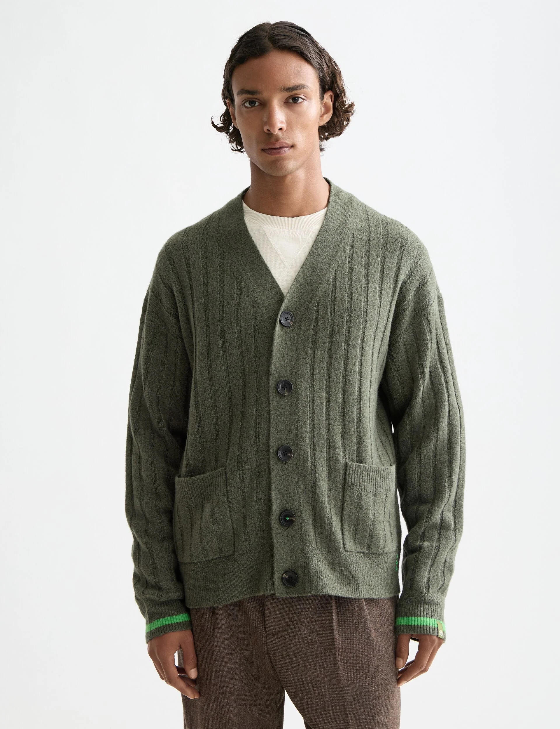 Soft knit dropped shoulder cardigan