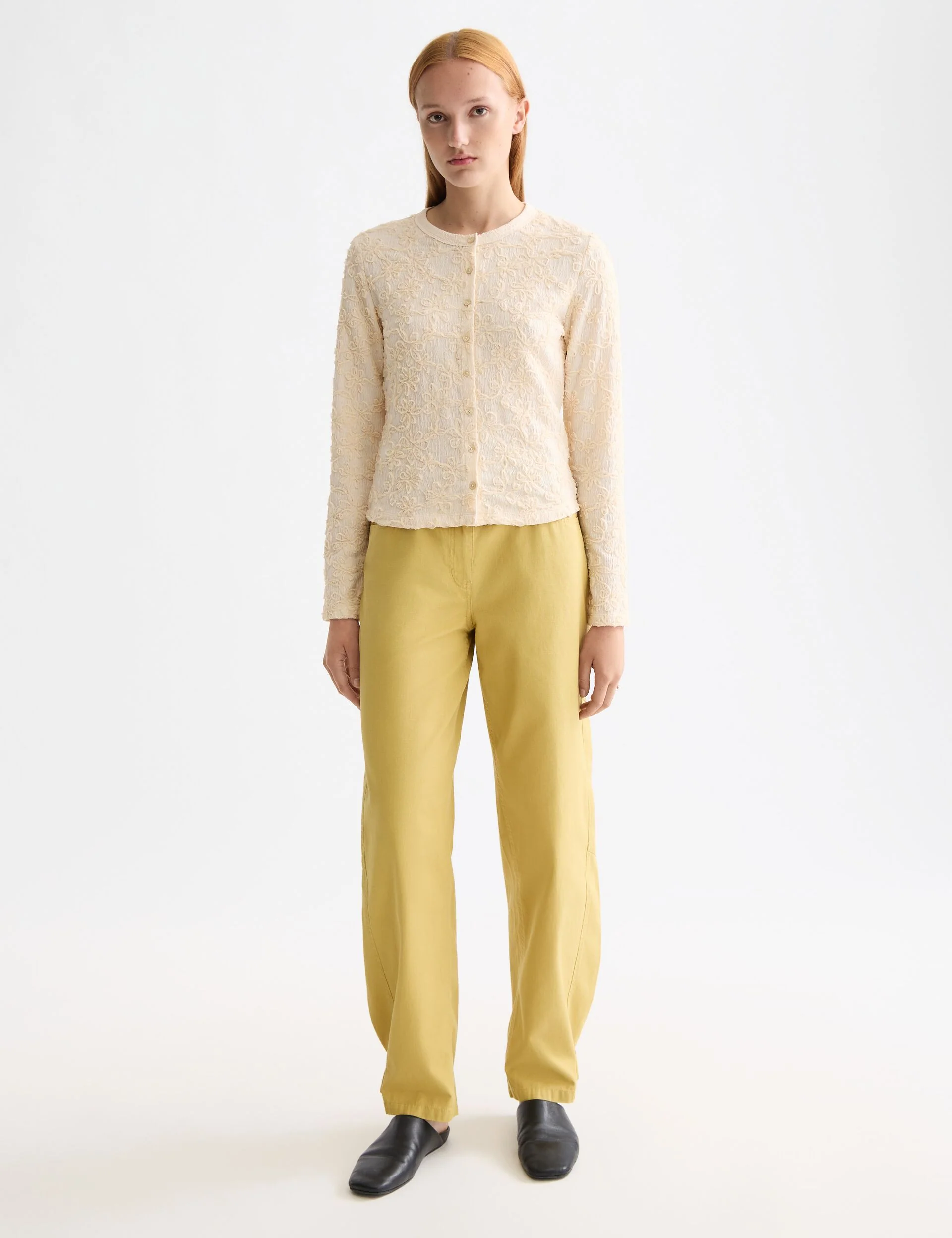 Structured button up long sleeve T-Shirt - Image 2