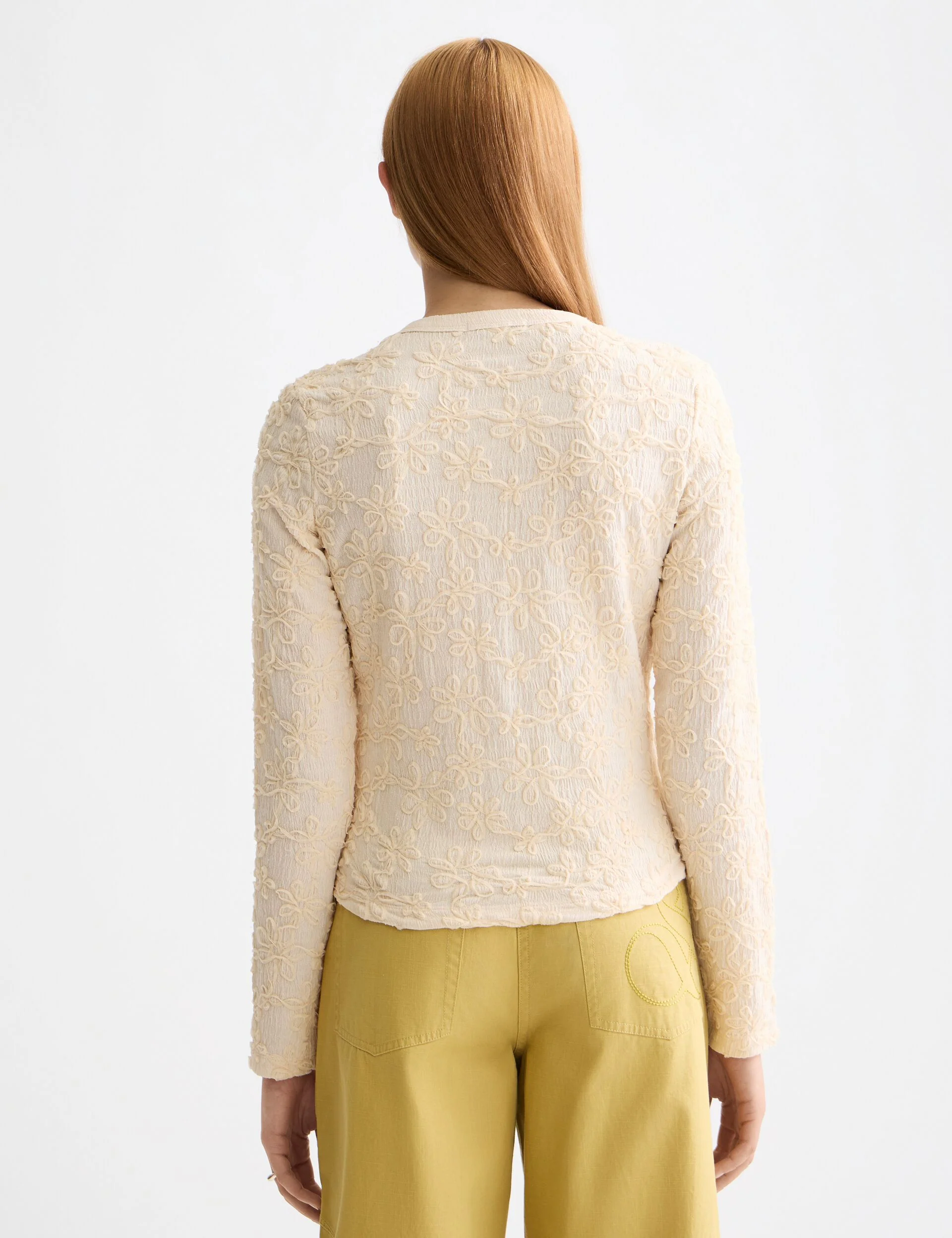 Structured button up long sleeve T-Shirt - Image 3