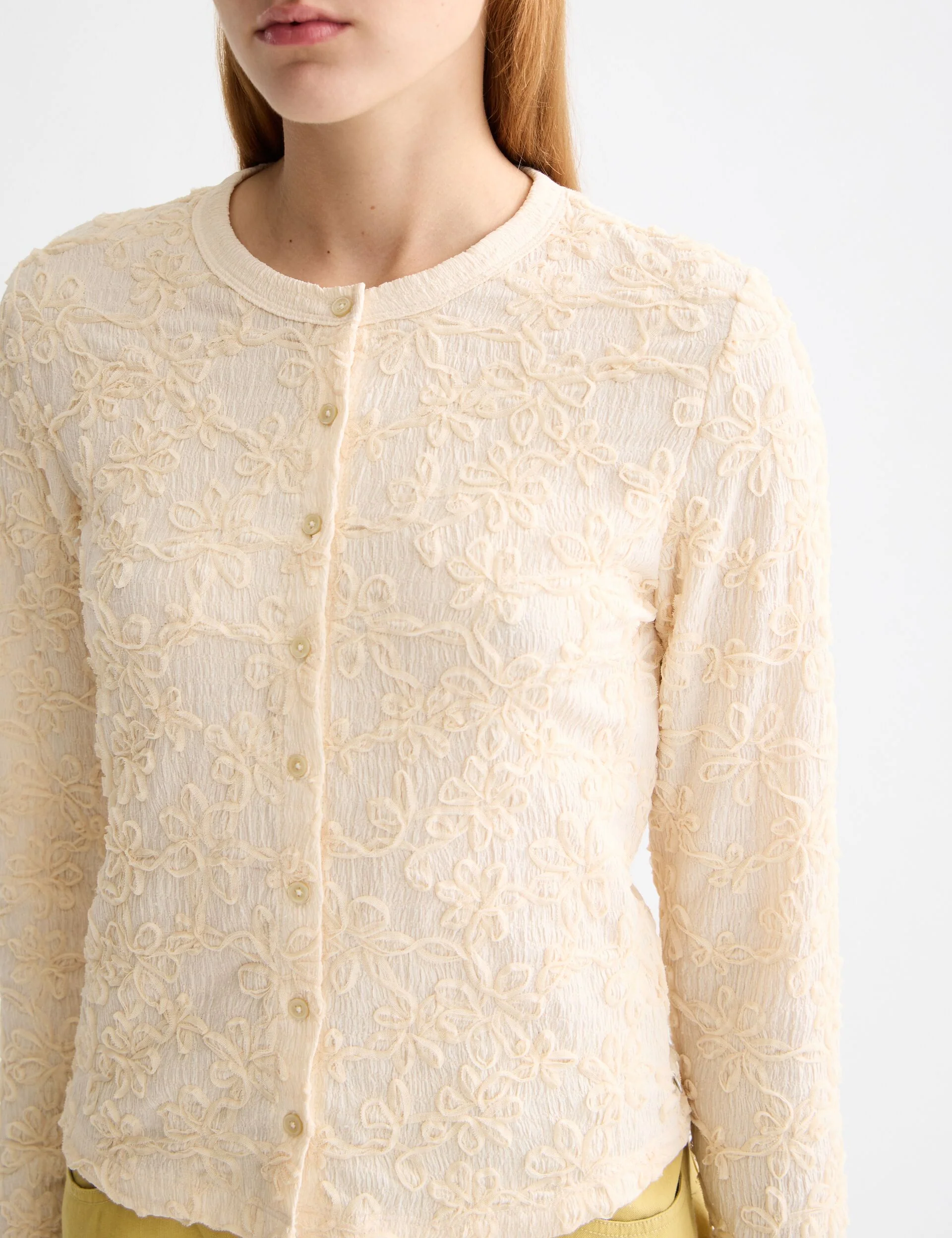 Structured button up long sleeve T-Shirt - Image 4