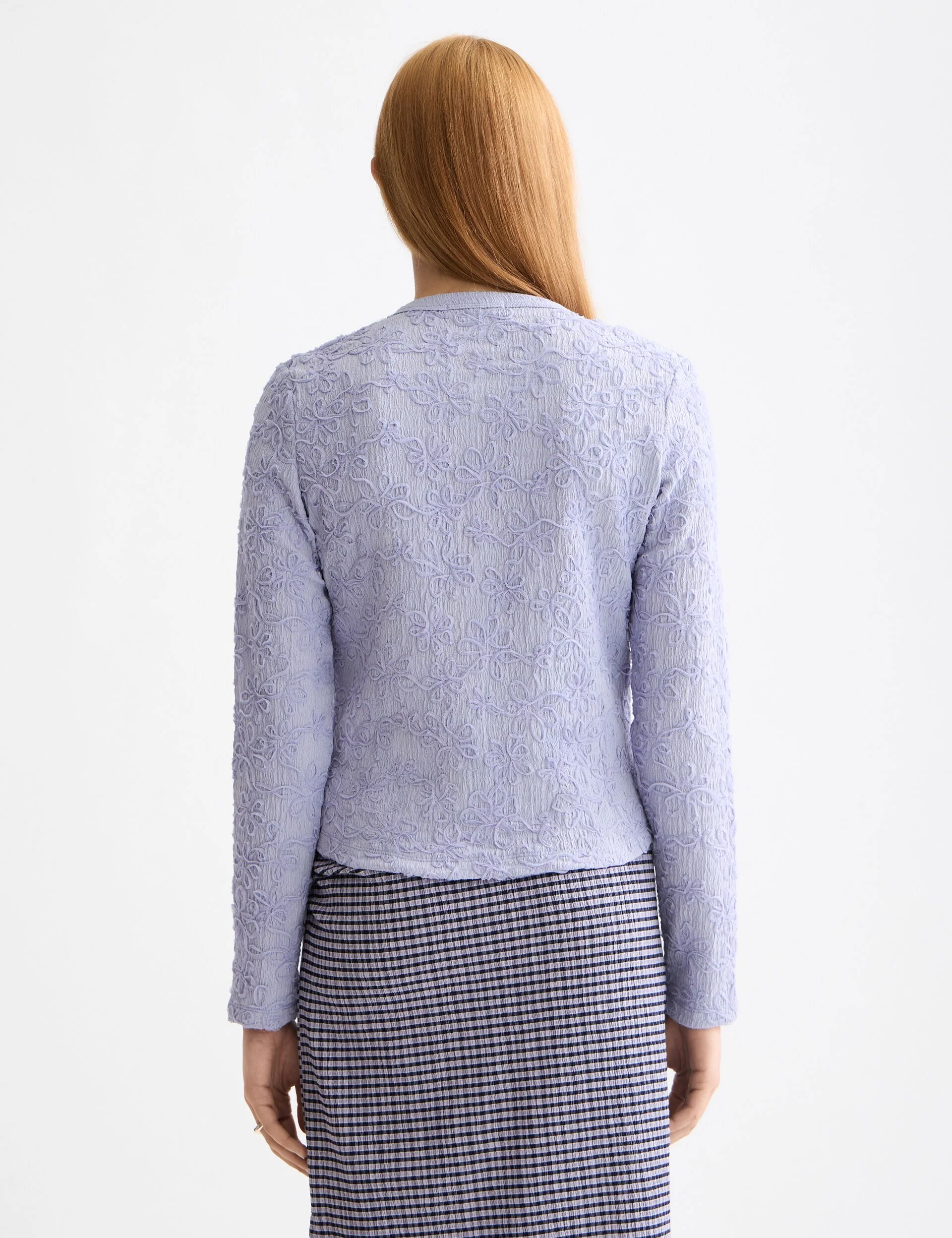 Structured button up long sleeve T-Shirt - Image 3