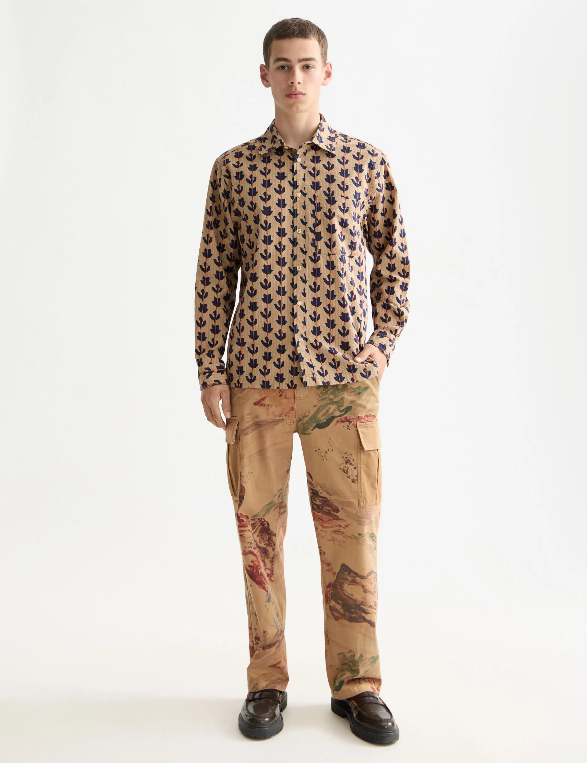 Structured printed shirt - Image 2