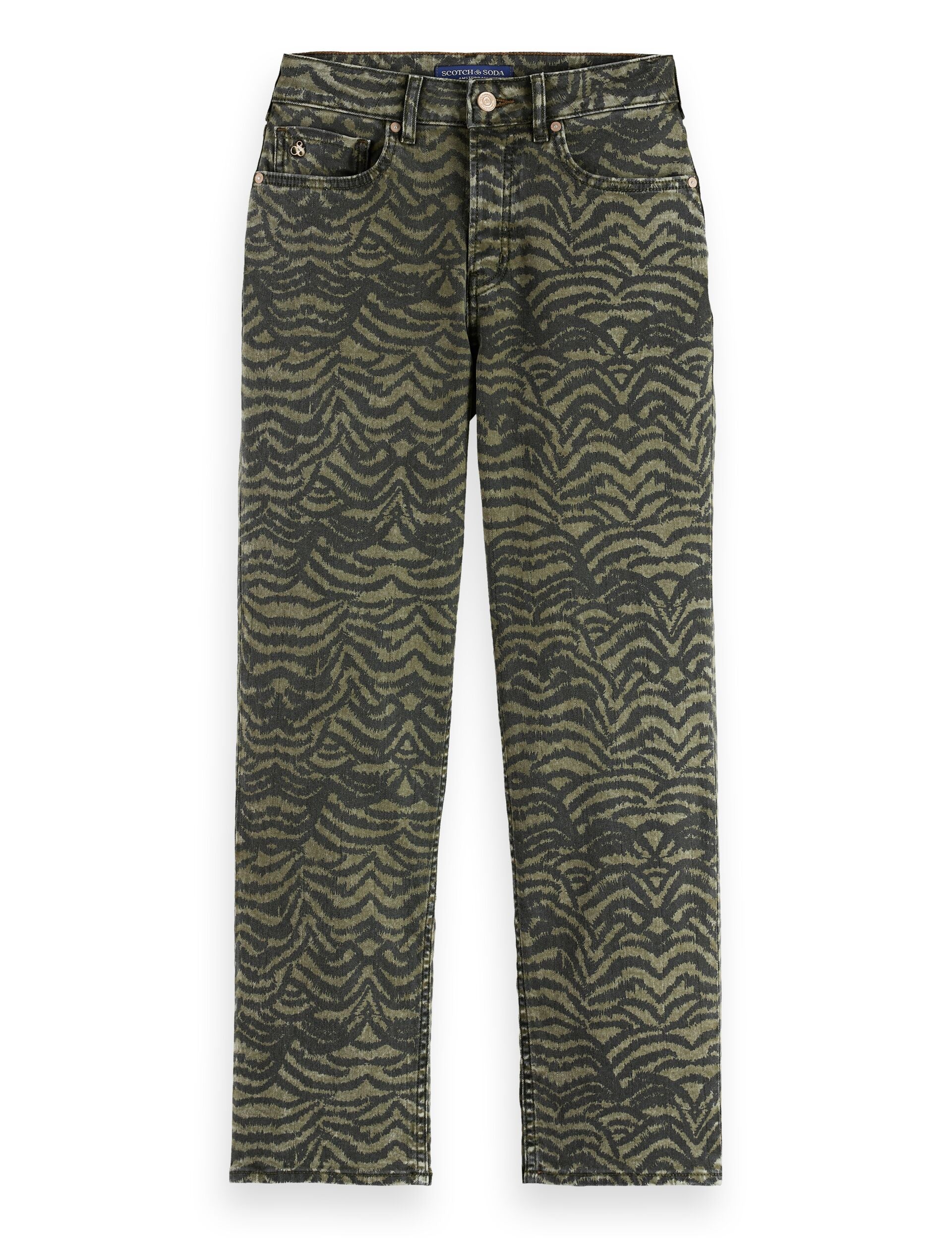 The Sky allover print straight jeans — Ikat Feather - Image 5