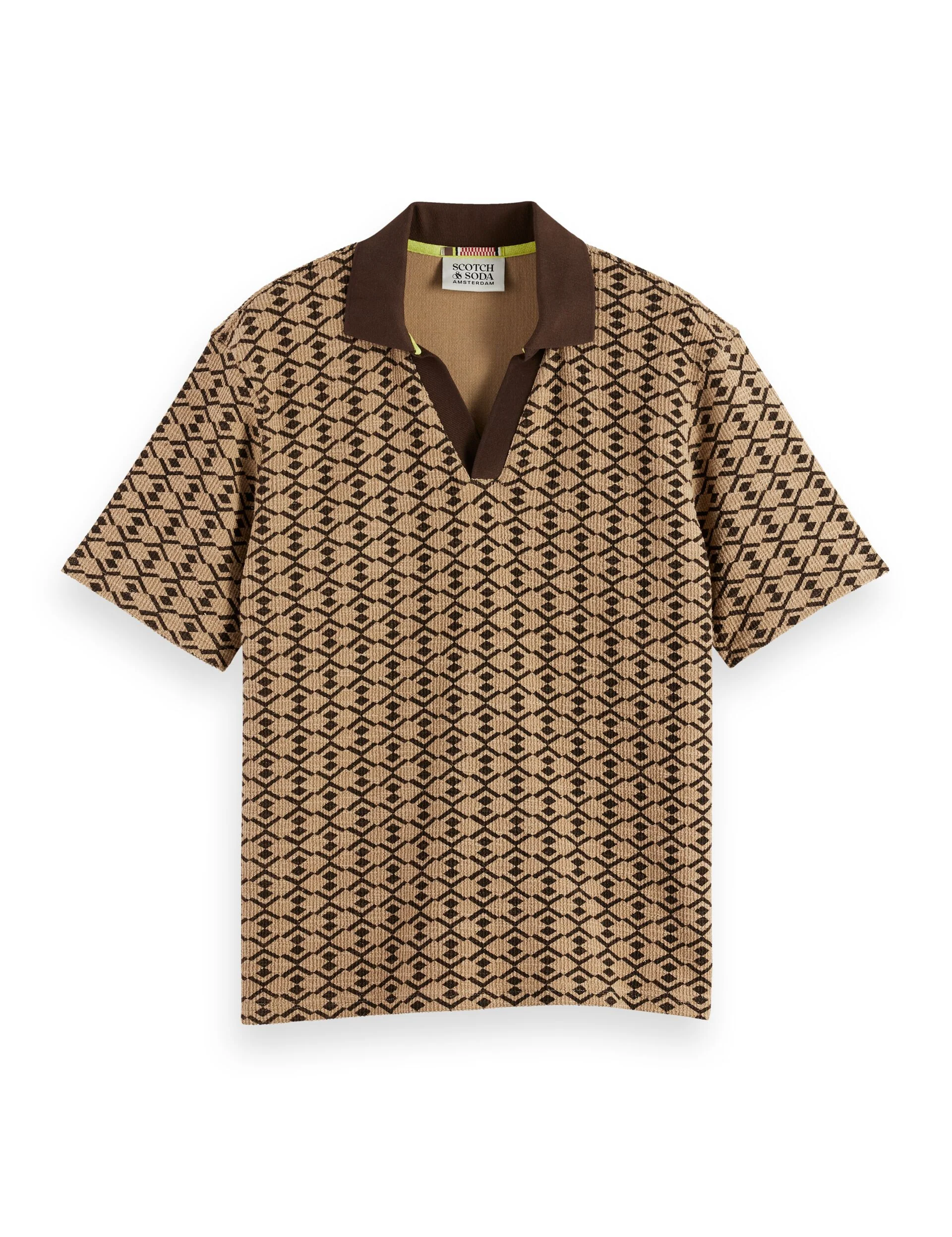 Towelling printed relaxed fit polo - Image 5