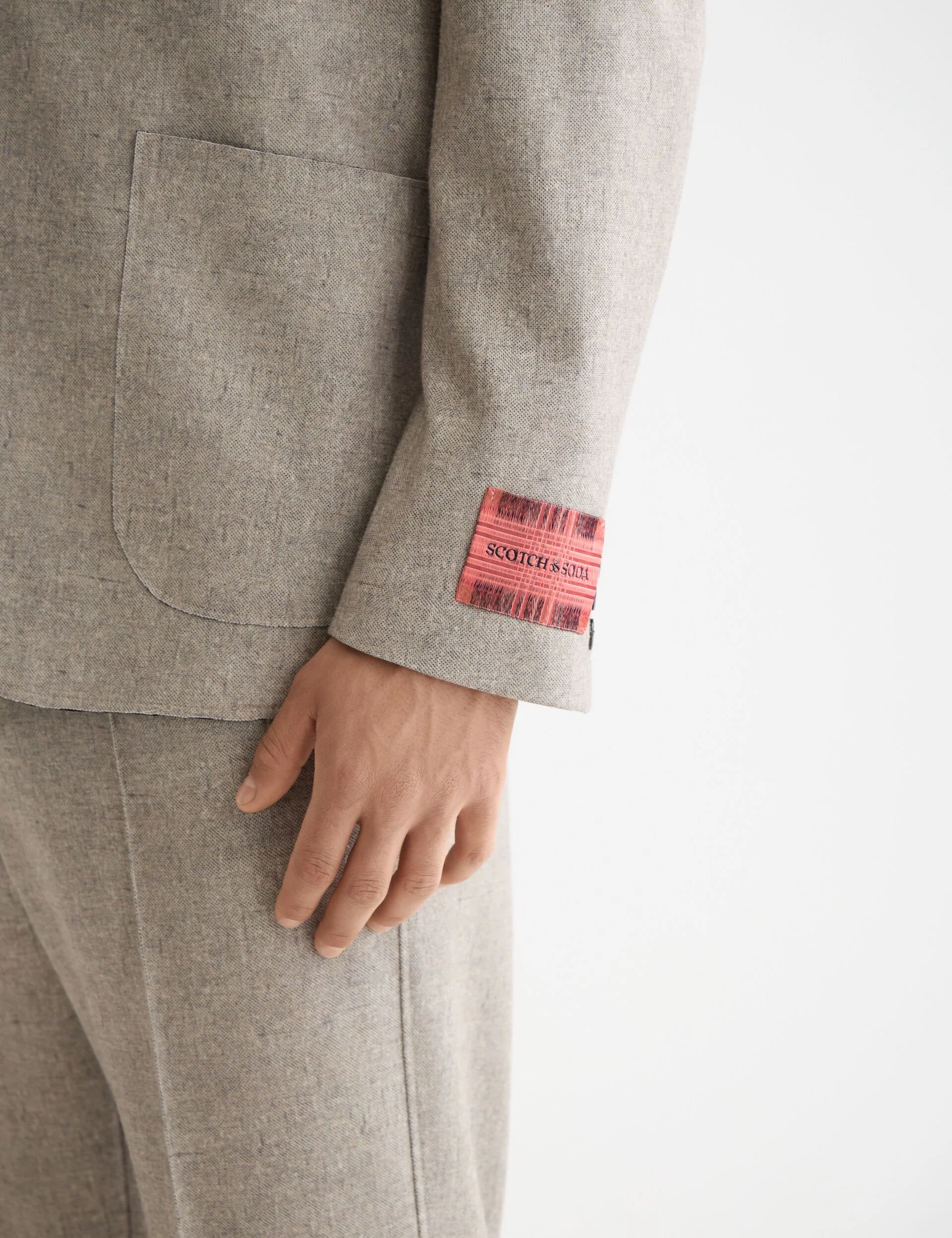 Unconstructed melange jersey relaxed fit blazer - Image 4