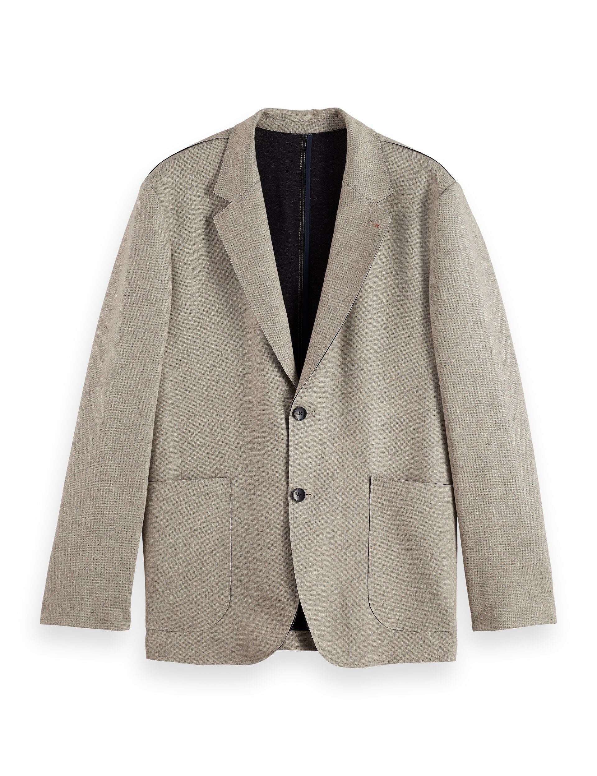 Unconstructed melange jersey relaxed fit blazer - Image 5